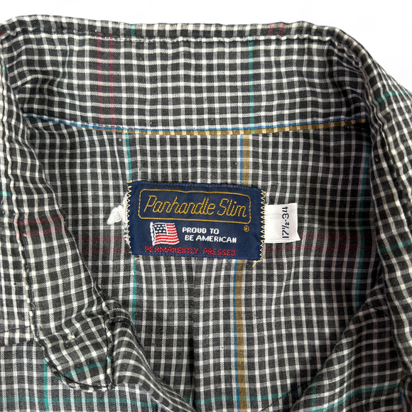 Vintage Panhandle Slim Western Shirt Adult EXTRA LARGE Brown 80s Pearl Snap - Picture 4 of 11